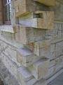 Hand-Hewn Timbers Stacked with Dove-Tail Joints Hand-Hewn Timbers Stacked with Dove-Tail Joints